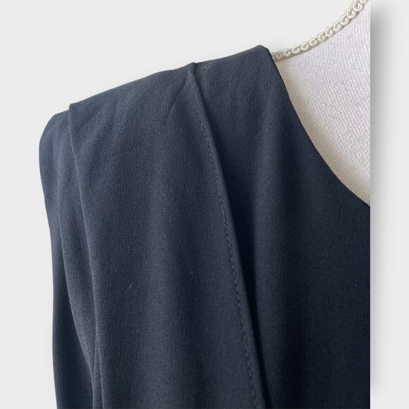 M.M. Lafleur The Taylor Dress Black Twist Front Crew Neck Sleeveless Size 1X +1 - Picture 4 of 14